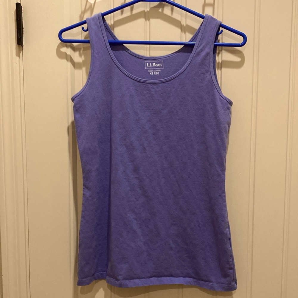 LL Bean Women’s Size XS Reg Purple Tank Top Soft Stretch Layering Activewear
